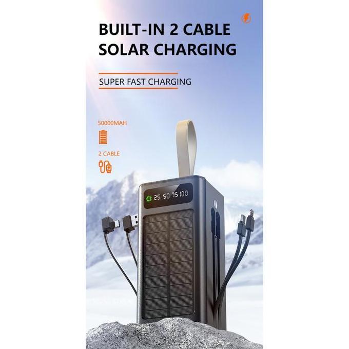 TERBARU 66W powerbank 100000mah solar power bank ori power bank original asli power bank large capac