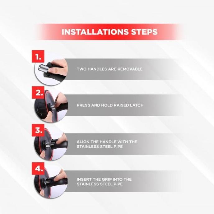 Whygym- Pro Fitness Ab Roller / Abs Wheel / Ab Machine / Alat Situp / Sit Up