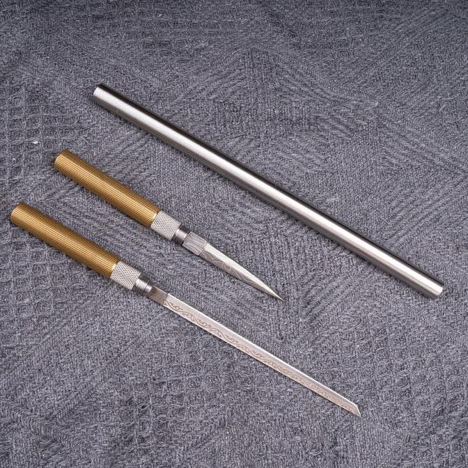 Serpente- Pisau Dapur Motif Tongkat Baja Tahan Karat Super Tajam Stainless Dafe - Portable Fruit Kni