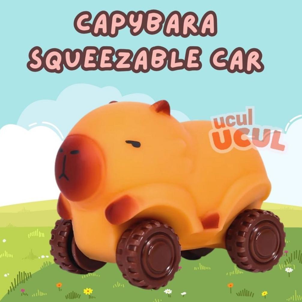 Terlaris [Ucul Ucul] Mainan Mobil Gantungan Squishy Capybara Stress Relieve