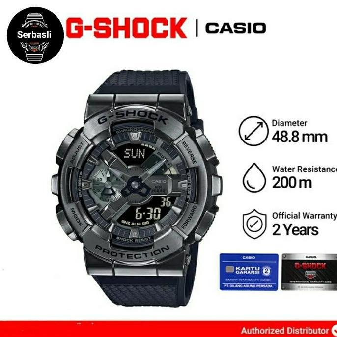 JAM CASIO G-SHOCK GM-110BB-1A / GSHOCK GM110BB ORIGINAL BERGARANSI