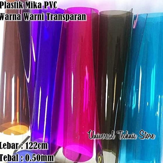 TERBARU 2026 Plastik Mika Lentur PVC Warna Warni Lebar 122cm Tebal 0,30mm