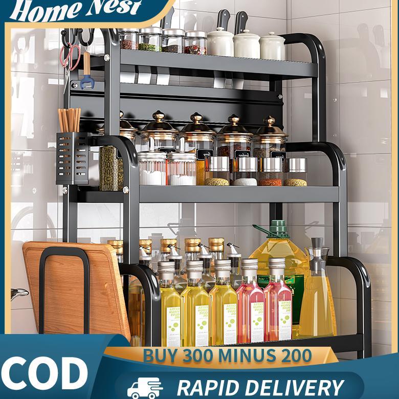 23 Susun Rak Bumbu Dapur Stainless Steel Rak Penyimpanan Dapur Rak Bumbu Rak Dapur Stainless Rak Bum