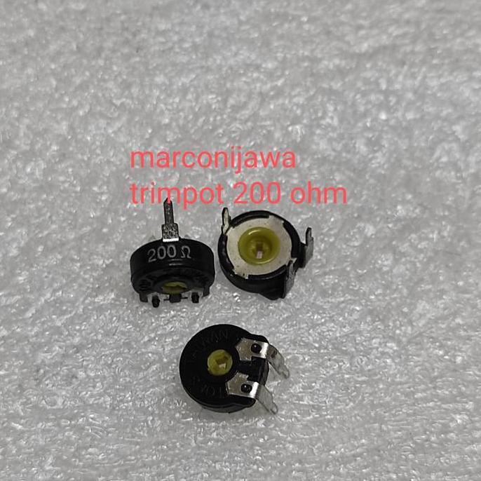 trimpot VR 200 ohm hitam trim atas
