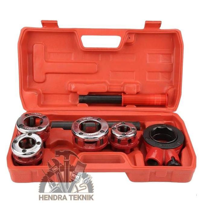 Dillamenselc - Snei Pipa Ledeng Set Alat Drat Pipa Besi Tipe 62 Drat 1/2"- 1 1/4"