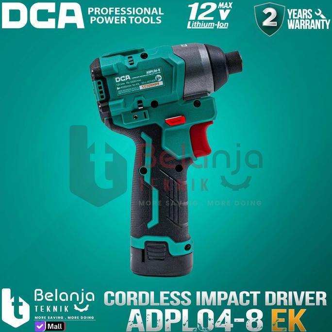 Murah Dca Mesin Bor Obeng Baterai Adpl04-8 Ek 12V Impact Driver Cordless Dca Adpl 04-8Ek 12 Volt Bru
