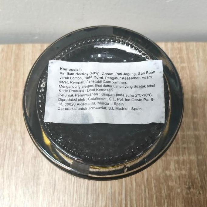 Ready Avruga Caviar 120gr - Pescaviar Kaviar Telur Ikan Hitam Smoked Premium