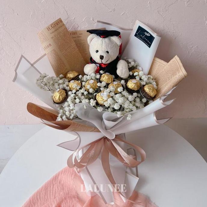 Flwrx- Buket Coklat Ferero Rocher Bouquet Buket Wisuda Ferero