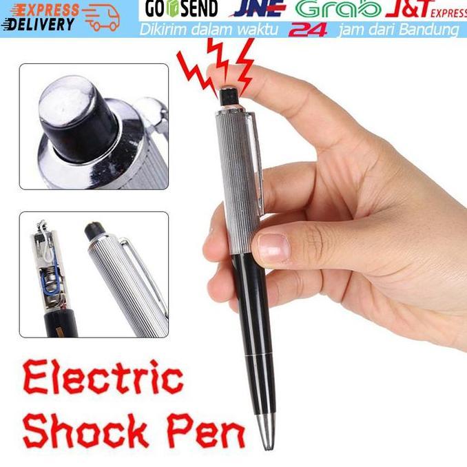 AYOBAKUL Mainan Prank Setrum Pena Palsu Pulpen Setrum Listrik Shocking Pen