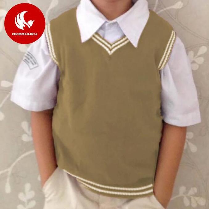 Weareyou- Okechuku Clay Rompi Rajut Anak-Anak Rompi Anak Tk Rompi Rajut Sd Knit Vest Seragam Sekolah