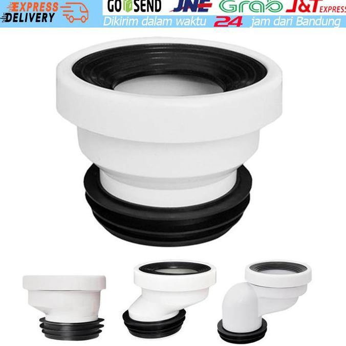 AYOBAKUL Konektor Flange Offset Toilet Bahan PVC Untuk Perbaikan Urinal