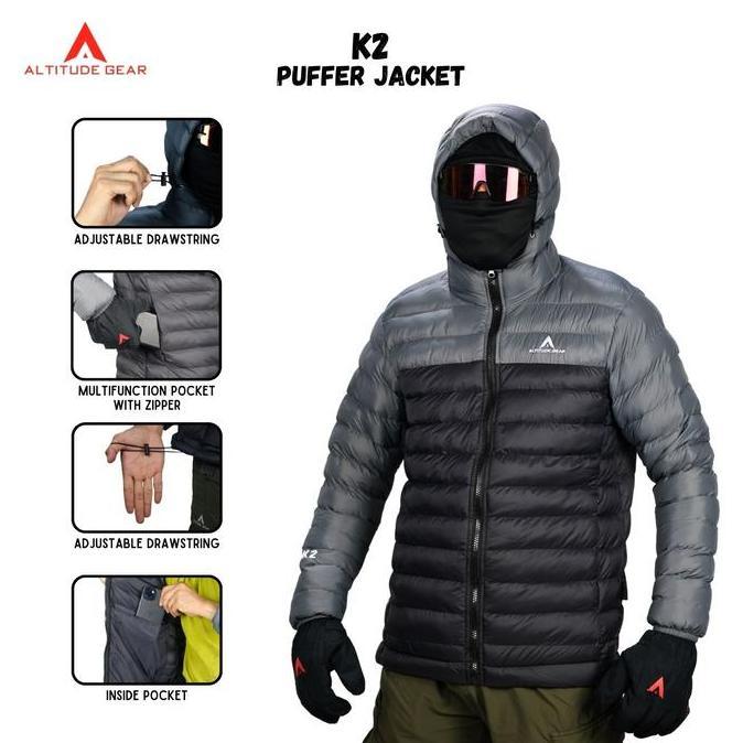 Jaket Gunung Puffer Altitude Gear K2 - Jaket Gelembung Musim Dingin
