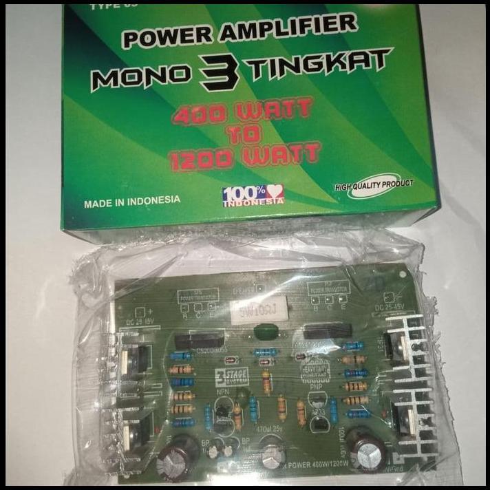 TERLARIS KIT POWER AMPLIFER MONO 3 TINGKAT 400W TO 1200W 