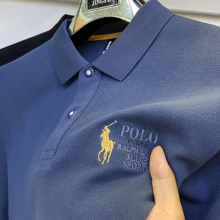 ORIGINAL X-Gent Kaos Kerah Premium Polo Shirt biru Pria Slim Fit Kasual Formal / Kaos Kerah PoloLogo