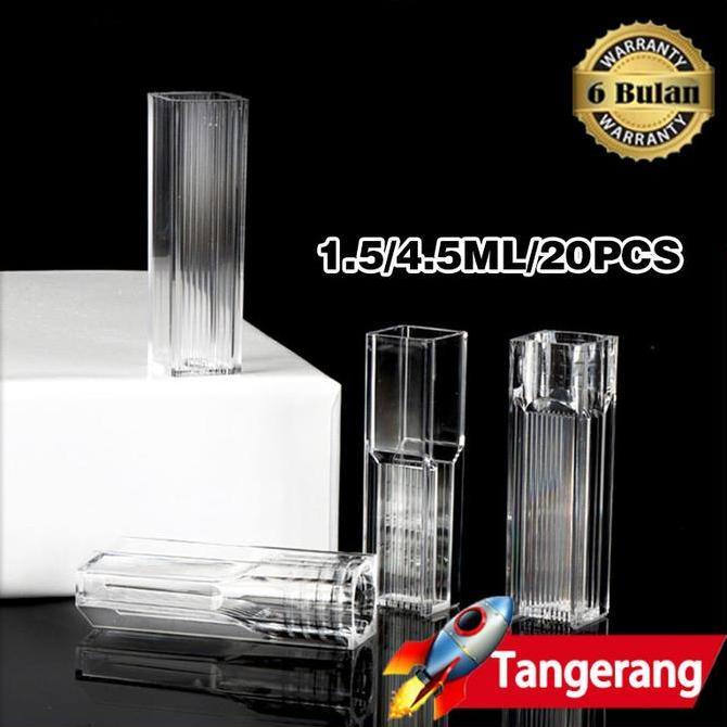 AMERZANA 20PCS Cuvet Plastik 1.5 ML 4.5 ML Kuvet Plastik 1.5 ML 4.5 ML Cuvette Disposible Cuvet Makr