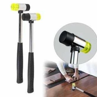 ERTTOLIN Palu Karet Martil Plastik Mini 25mm Double Face Rubber Hammer Mallet Lantai Parket Kayu Ker