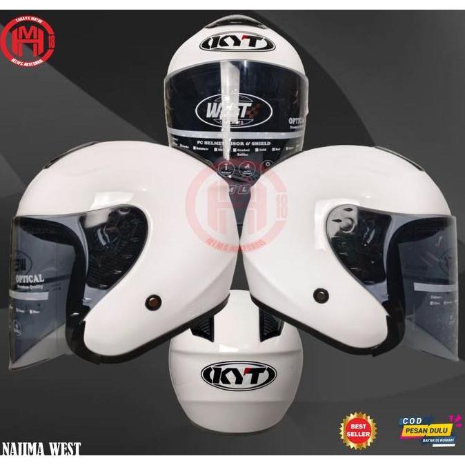 HELM KYT KYOTO REPLIKA Putih|merk Najima West