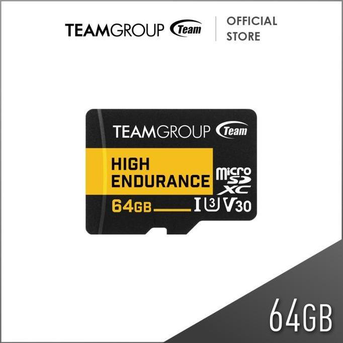 NEW TEAMGROUP HIGH ENDURANCE MICROSDXC V30 U3 UHS-1 64GB NO ADAPTER ORI