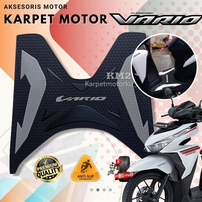 Karpet Motor Vario 125 & 150 Full Karet Anti Licin Alas  Kaki  Motor  Vario  125