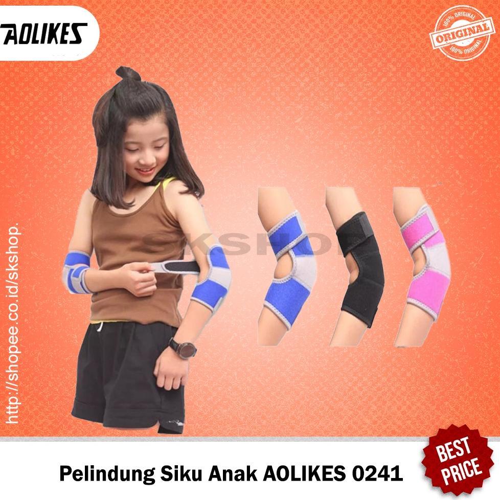 Deker Pelindung Siku Tangan Anak Aolikes 0241 Elbow Sleeve Kids Support Olahraga Penopang Cidera Sik