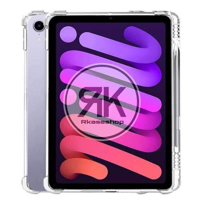 Silicone Clear IPAD MINI 6 CASE apple pencil stylus Holder cover