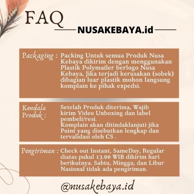 Nusa Kebaya ATASAN Kebaya Kutubaru Jumbo Kebaya Kutubaru Big Size Kebaya Ld 120-140 Kebaya Jumbo SS