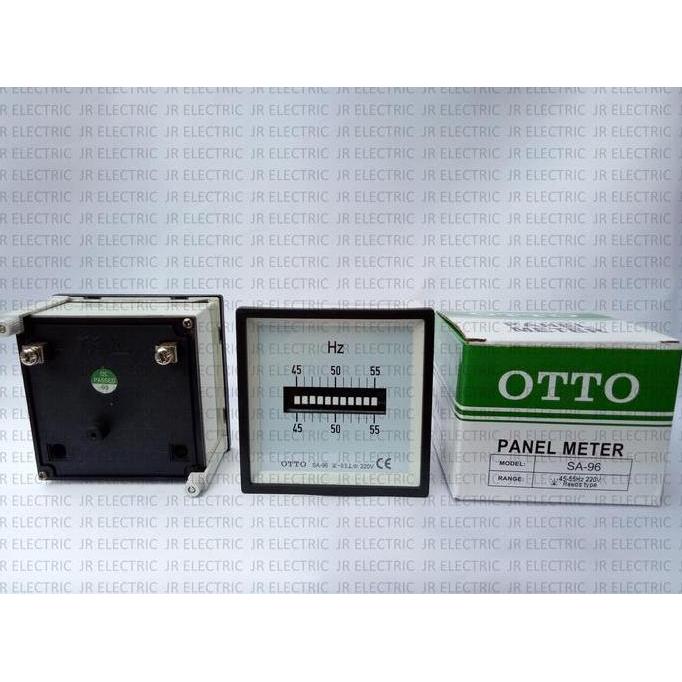 TERBARU - OTTO Panel Meter / Frequency Meter Hz Jarum Getar 50Hz SA-96 45-55HZ