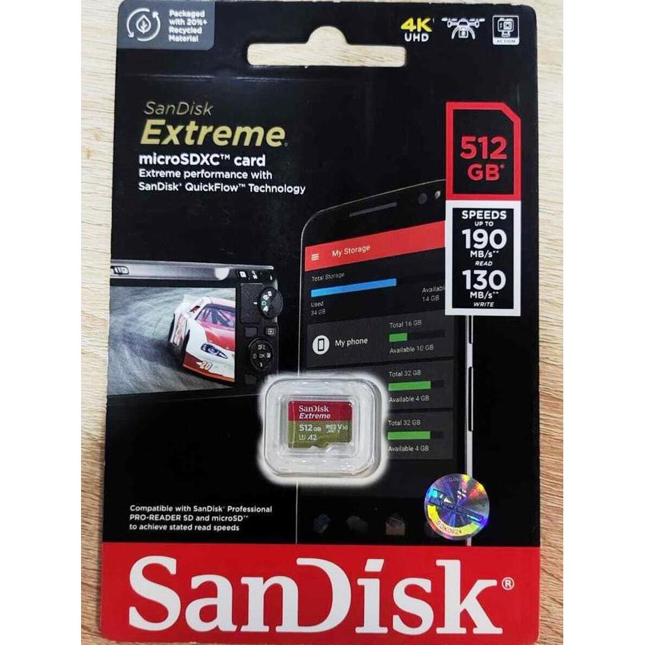 HARGA DISC - Sandisk Extreme Micro SD / MicroSD 32GB - 64GB - 128GB - 256GB - 512GB Memory Card SDHC