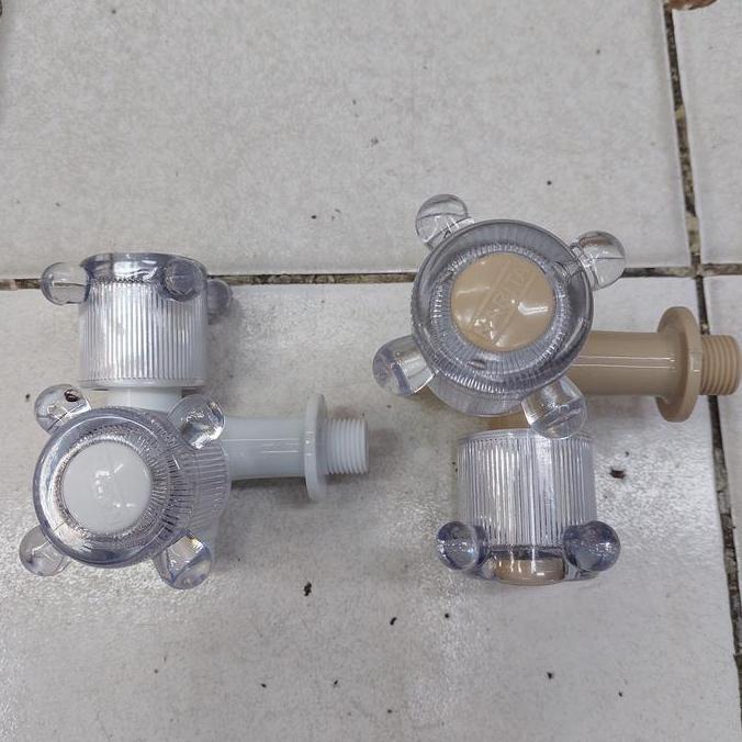 kran air double cabang plastik/keran air cabang shower kamar mandi