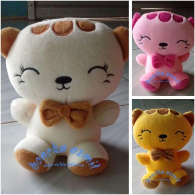 DISKON BONEKA MINI KUCING LUCU 15CM BAHAN VELBOA