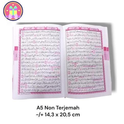 Al-Quran Ukuran A5 Free Custom Nama Quran 3D Timbul Emboss Flower Hot Stamp Silver