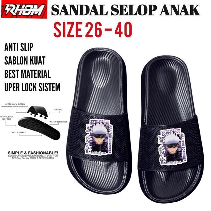 Sandal Selop Anak SATORU GOJO Ukuran 26 Sampai 40 Laki-laki & perempuan anak dan dewasa / sendal sel