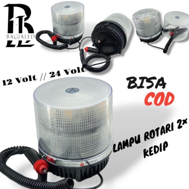 NEW LAMPU ROTARY KEDIP 2KALI TERANG 12/24V RAKITAN [terbaik][terlaris]