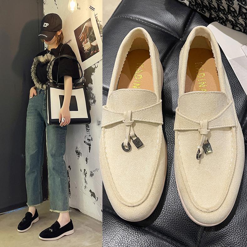 MURAH Sepatu Pantofel Hitam Loafers Flat COD Wanita Korean Style Kekinian Premium Import Cina Hitam 