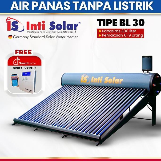 TERLARIS PEMANAS AIR MATAHARI INTISOLAR 300 LITER INTI SOLAR WATER HEATER BL30 BLACK SERIES CASING T