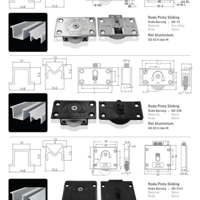 UK 10cm GRENDEL SS KAIT CANTOL LIPAT PINTU GESER SLIDING KAMAR MANDI