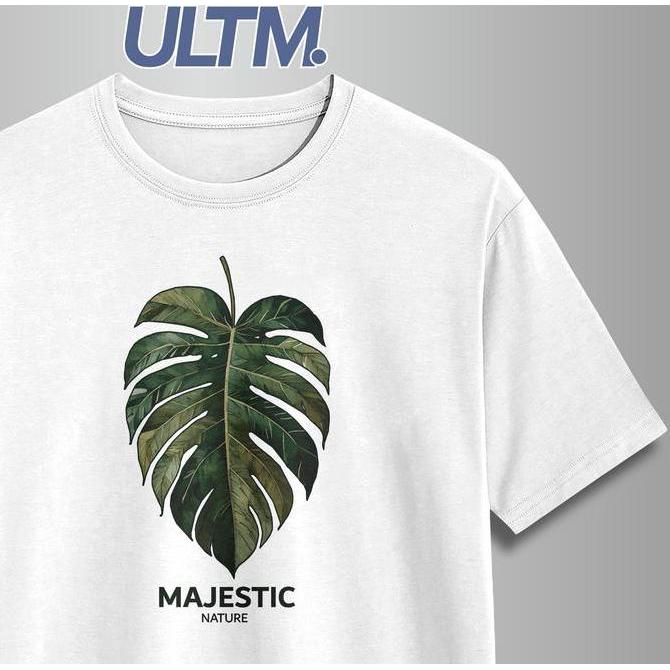 Kaos ULTM Daun Monstera - Majestic Nature - Kaos pecinta tanaman - T-shirt distro bahan premium cott