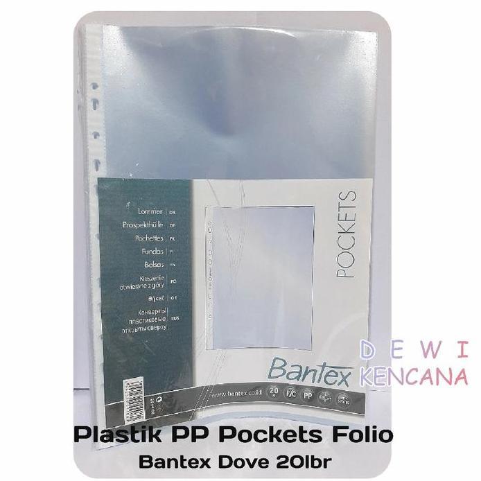 Plastik Pocket Bantex F4/ A4 Bantex Dove 20 lembar