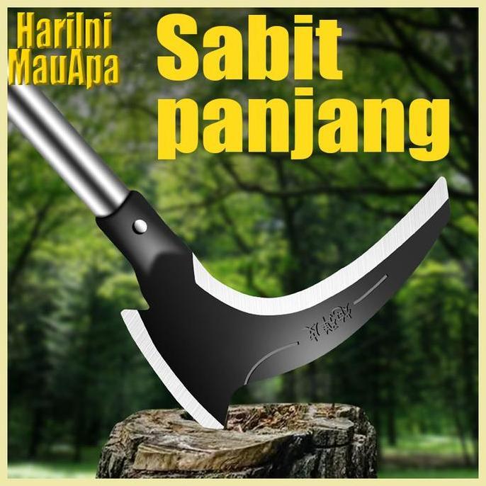 40/50/60cm Sabit Pertanian Multifungsi Alat Panen Padi, Pemangkas Rumput & Berkebun Sabit Kecil sabi