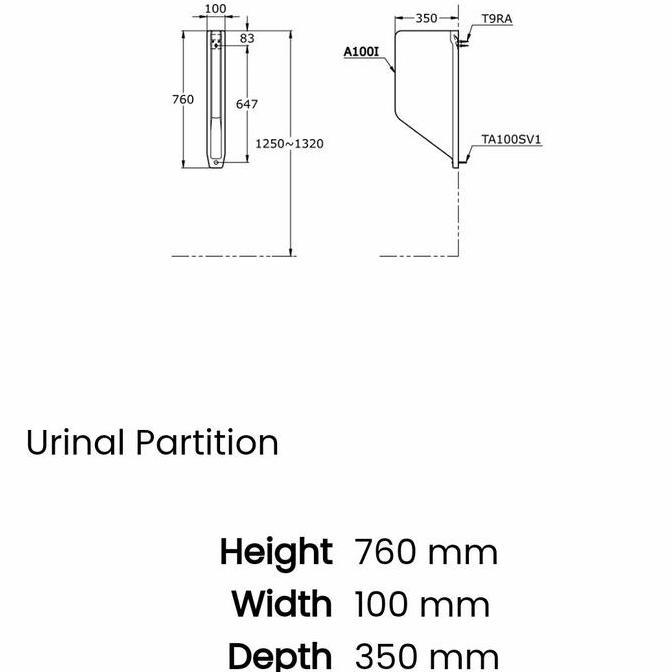 READY !!! SEKAT URINAL TOTO A 100 / PARTISI URINAL TOTO A100 /PARTITION URINAL