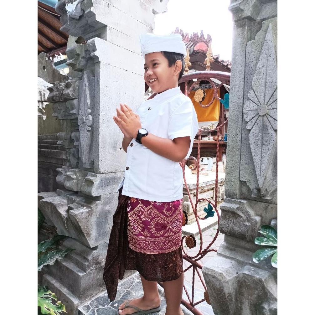 Best Seller Set Busana Adat Ke Pura /Pakaian Adat Bali Pria / Set Busana Adat Pria/ Set Kamen Saput 