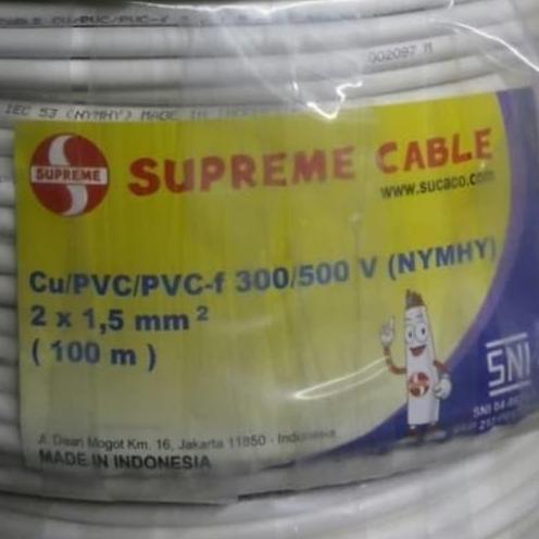 Ready Kabel Listrik NYMHY 2x1.5 2x1,5 Supreme 100M / Kabel NYMHY 2x1.5mm