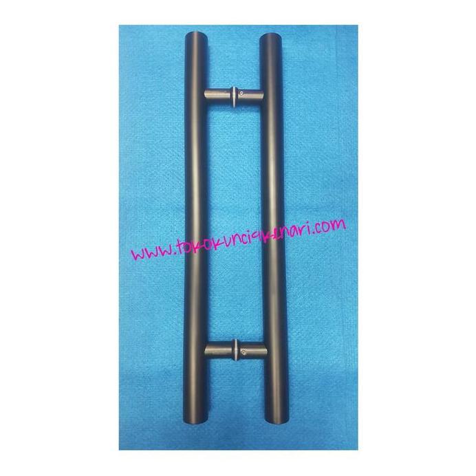 Tarikan Pintu Pipa Bulat Hitam 45cm / Pull Handle Pintu Utama 2daun Stainless Matt Black