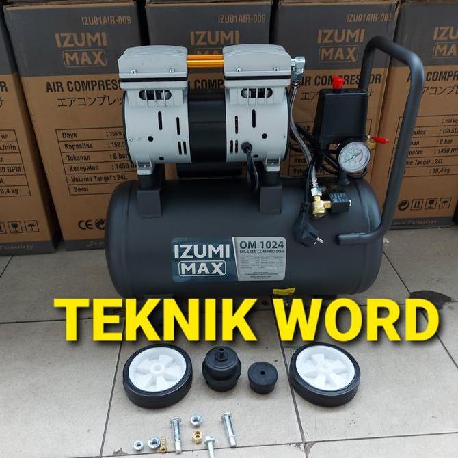 KOMPRESOR ANGIN IZUMI MAX OM 10-24 COMPRESOR IZUMI OILLES 1HP 24L OM