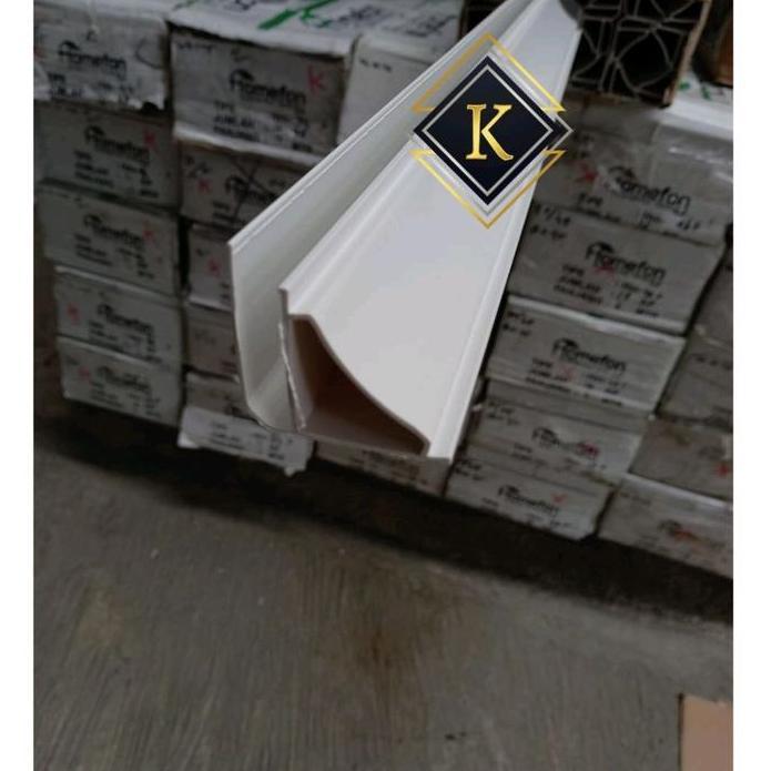 LIS LIST PLAFON PVC PREMIUM PUTIH POLOS PANJANG 4 METER PENGGANTI GYPSUM APLUS A PLUS JAYABOARD YOSH
