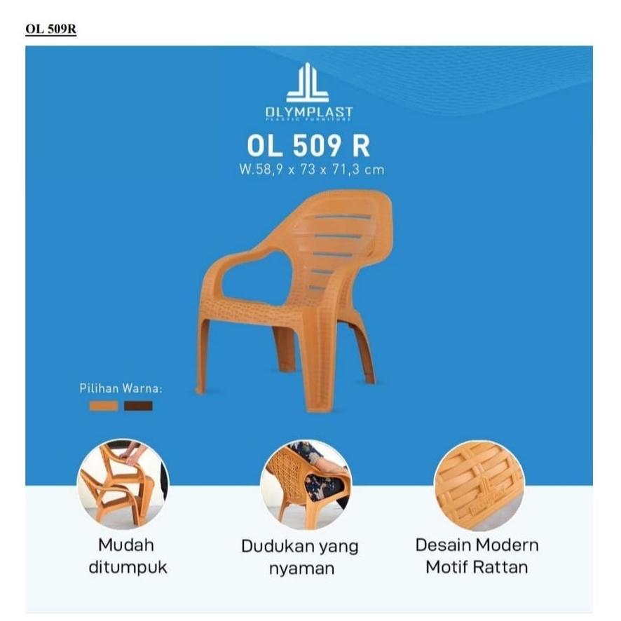 Kursi Santai Kursi Sandar Rotan Olymplast Kursi Teras Olymplast Ol 509