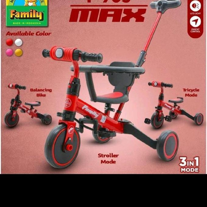 Sepeda Anak Roda 3 Tricycle Balance Bike Family F 702 / F 703