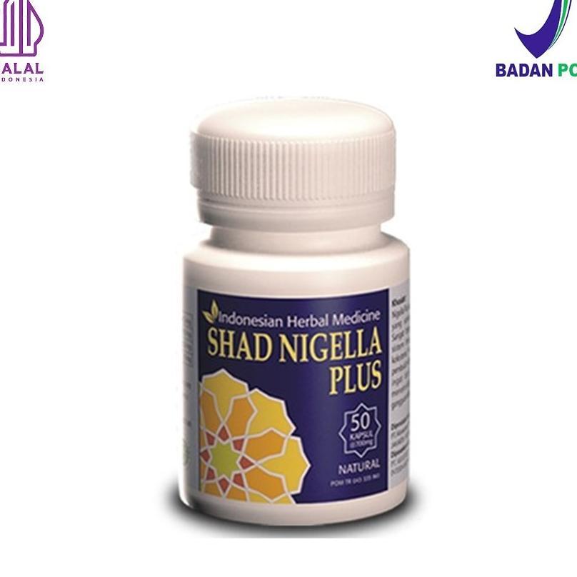 Shad Nigella Plus Herbal Kapsul Ekstrak Habbatussauda/Nigella Sativa 50 Kapsul Halal Bpom