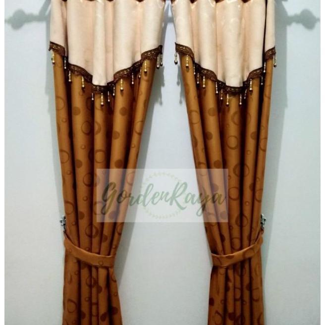Promo Gorden Poni Renda Kristal Tirai Jendela Pintu Poni Renda Kristal Embos Murah