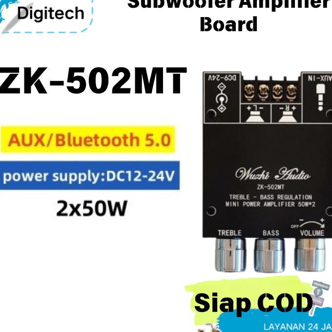 Zk-502Mt Penguat Audio Subwoofer Penguat Mini Bluetooth 5.0 / Mini Amplifier Bluetooth